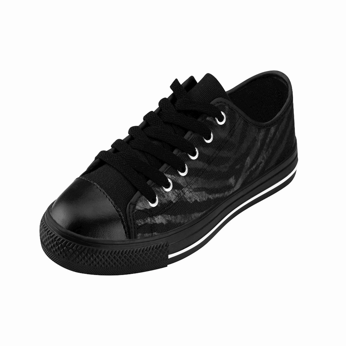 Black Tiger Striped Men's Sneakers, Animal Print Low Top Tennis Shoes For Men (US Size: 7-14) Morrowind Boots