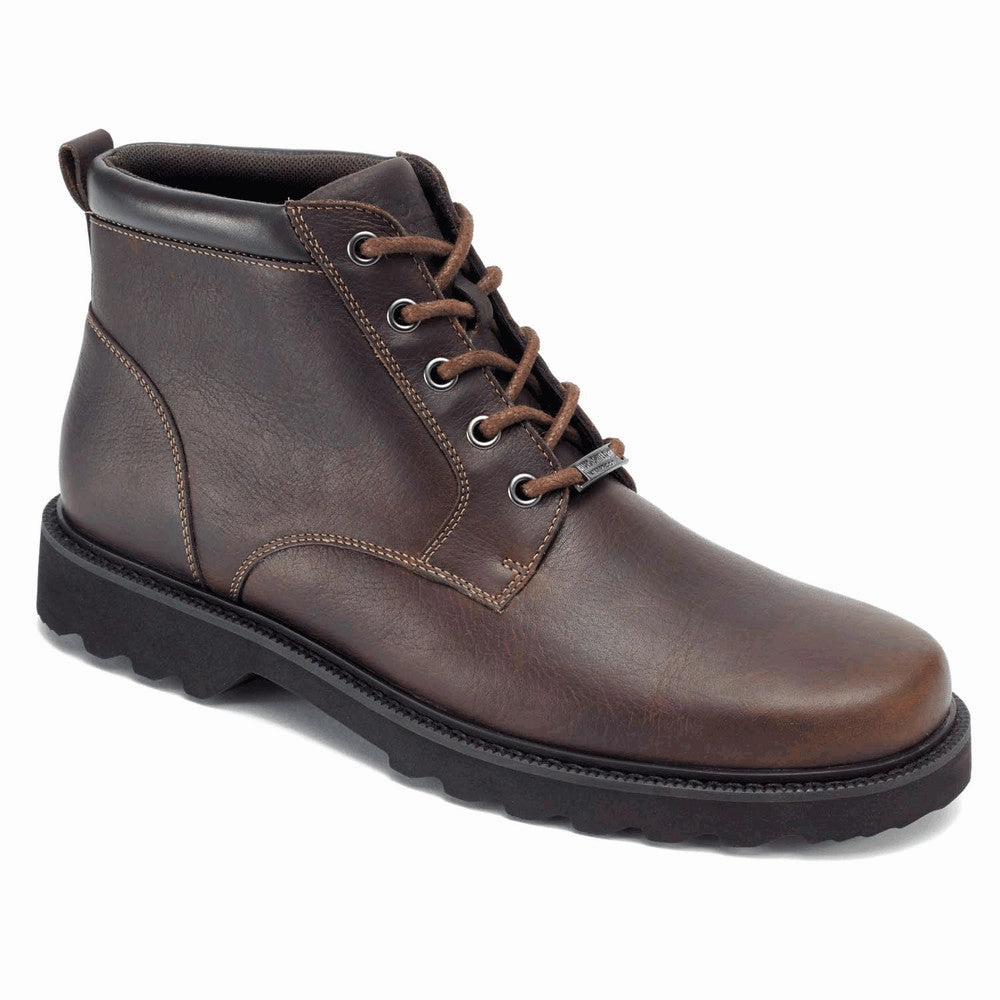 Rockport Men's Northfield Plain Toe Waterproof Boot - Chocolate Good Leather Boots