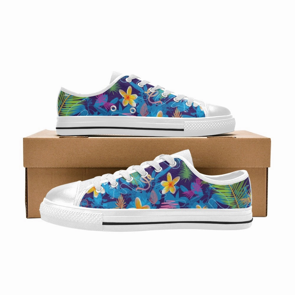 Hawaiian Blue Low Rise Women's Shoes up to size 12 Sturdy Flat Shoes