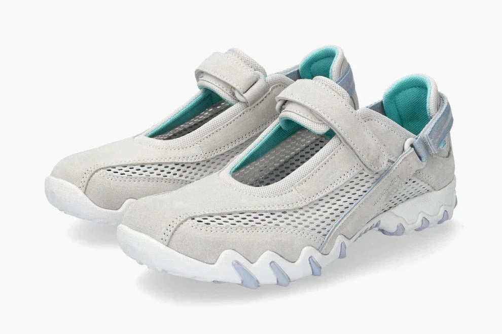 Beginners Hiking Shoes Mephisto All Rounder Women's Niro Shoes- Glacier Grey