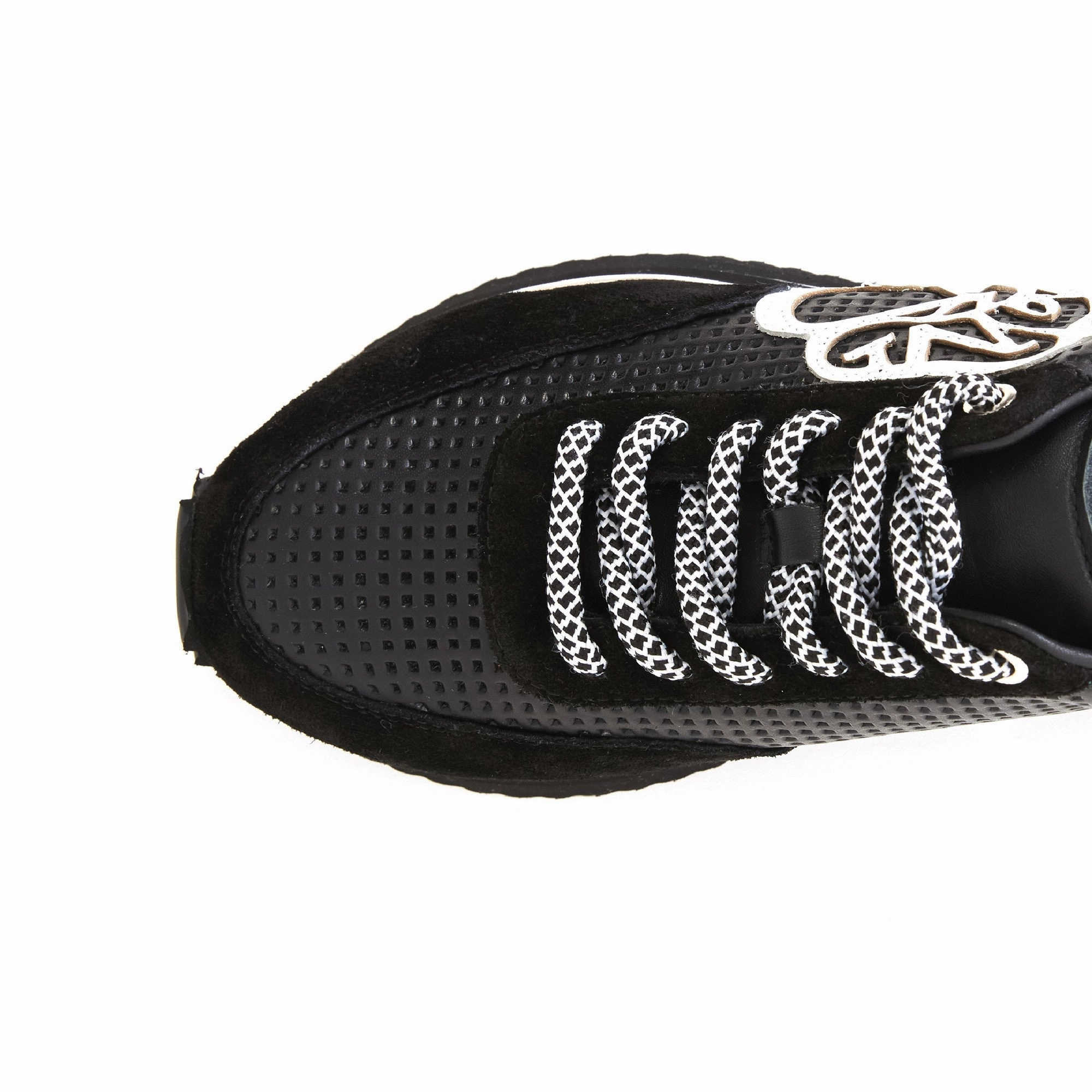 Size Sneakers Women's Suede Calf Leather Handmade Sneakers W5013