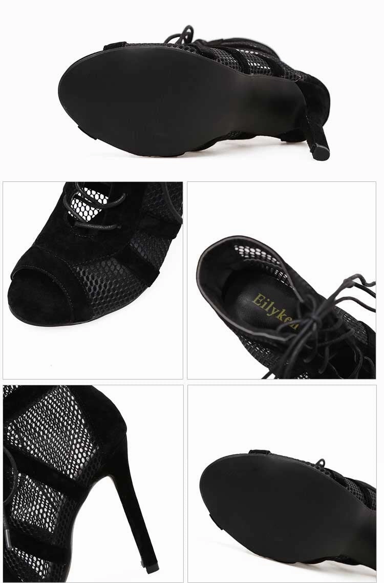 High Heel Black Sandals with Ankle Strap for Fashionable Women Altra Sandals