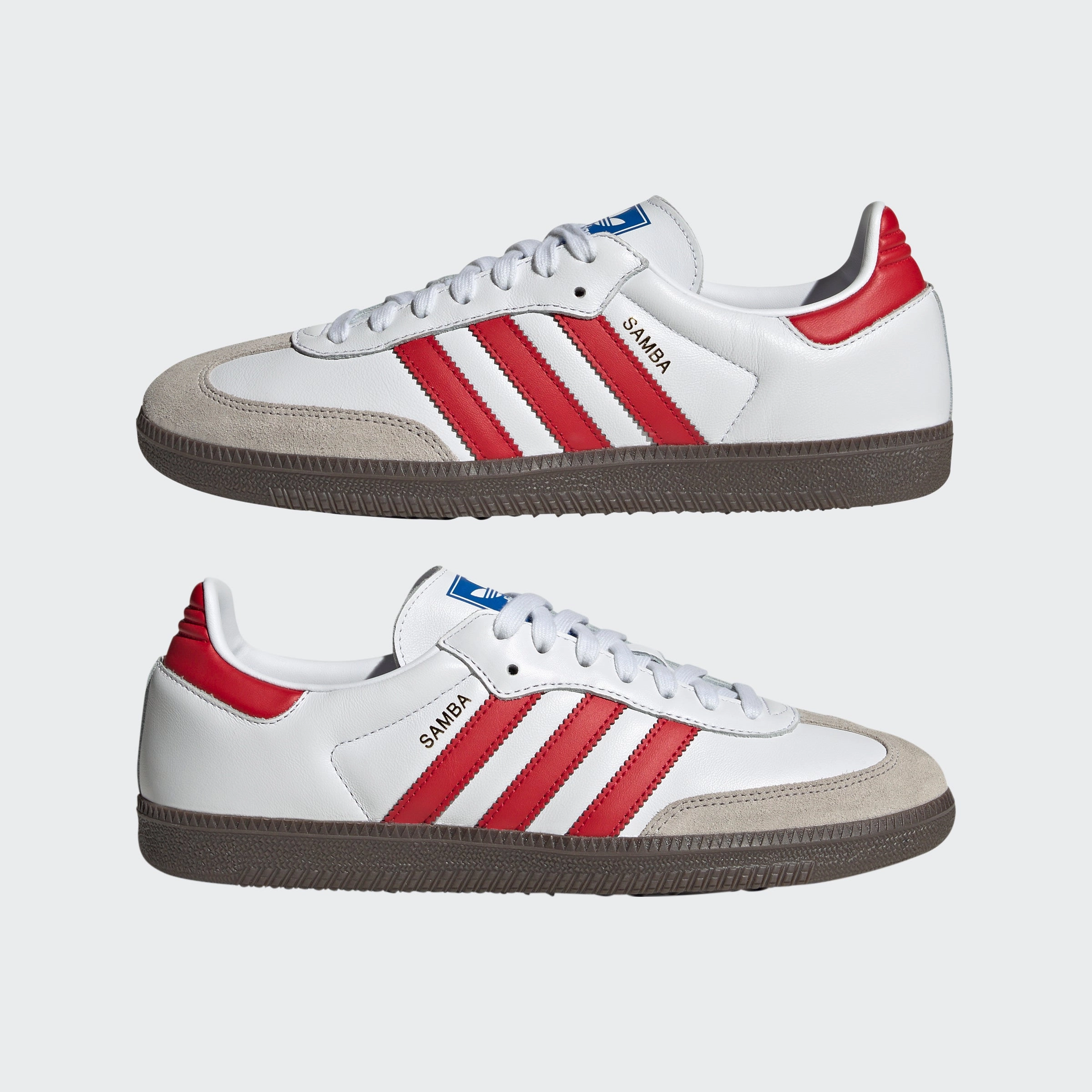 Adidas Real Madrid Shoes Unisex adidas Originals Samba OG Shoes Cloud White Better Scarlet