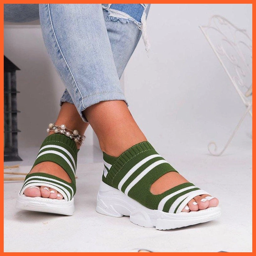 Good Nursing Shoes High Platform Heel For Women | Flat Slip On Shoes | Casual Women Sandals