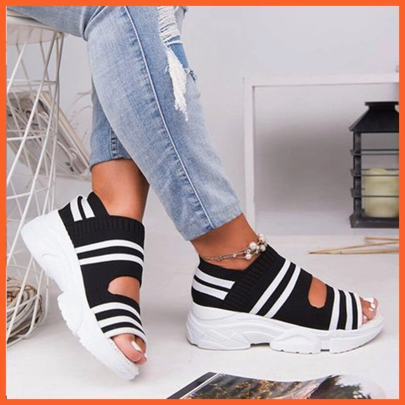 High Platform Heel For Women | Flat Slip On Shoes | Casual Women Sandals Climbing Shoes