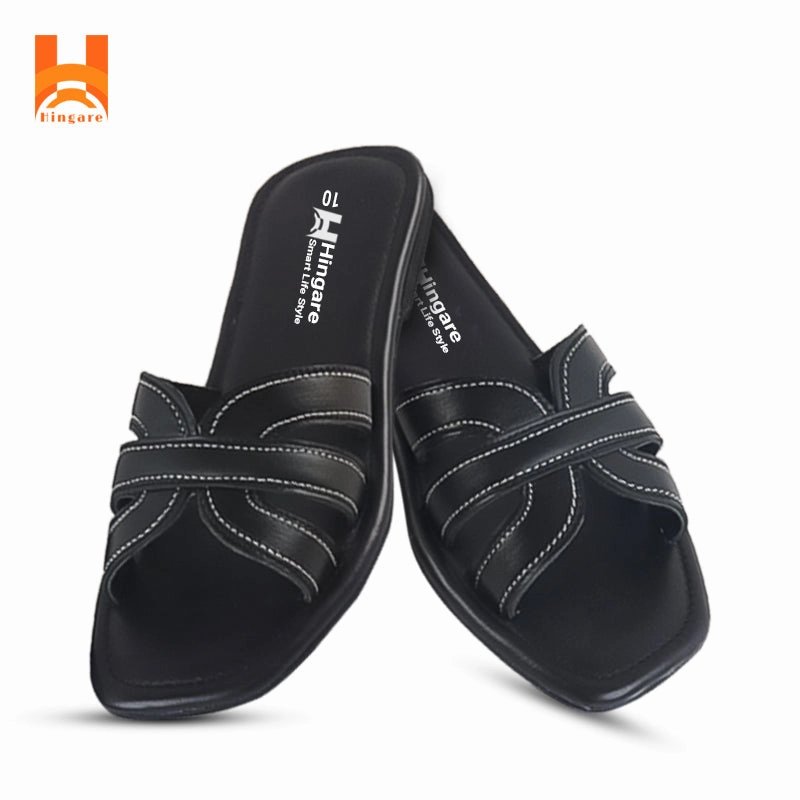 Hingare Genuine Leather Flats Women Sandal Cross Strap Ladies Shoes 310 Casual Shoes