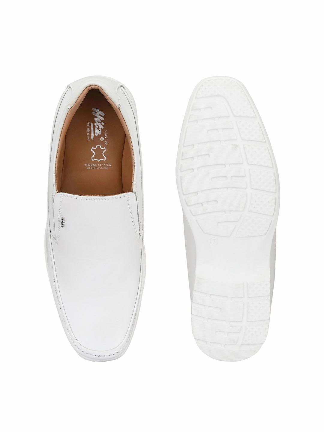 Blazer Low 77 Jumbo Se Varsity Casual Shoes HITZR_5 Men's White Leather Formal  Slip-On Shoes