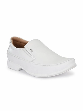 HITZR_5 Men's White Leather Formal  Slip-On Shoes Blazer Mid '77 Casual Shoes