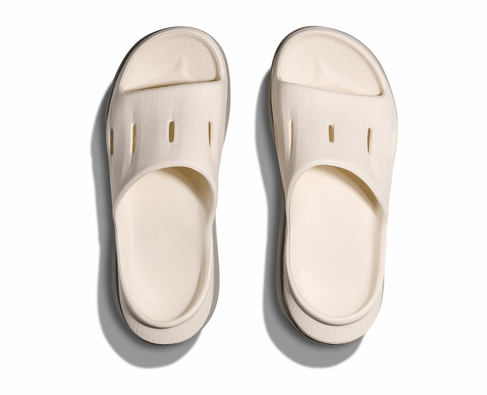 Hoka' Men's Ora Recovery Slide 3 - Alabaster / Stardust Shoes Branson