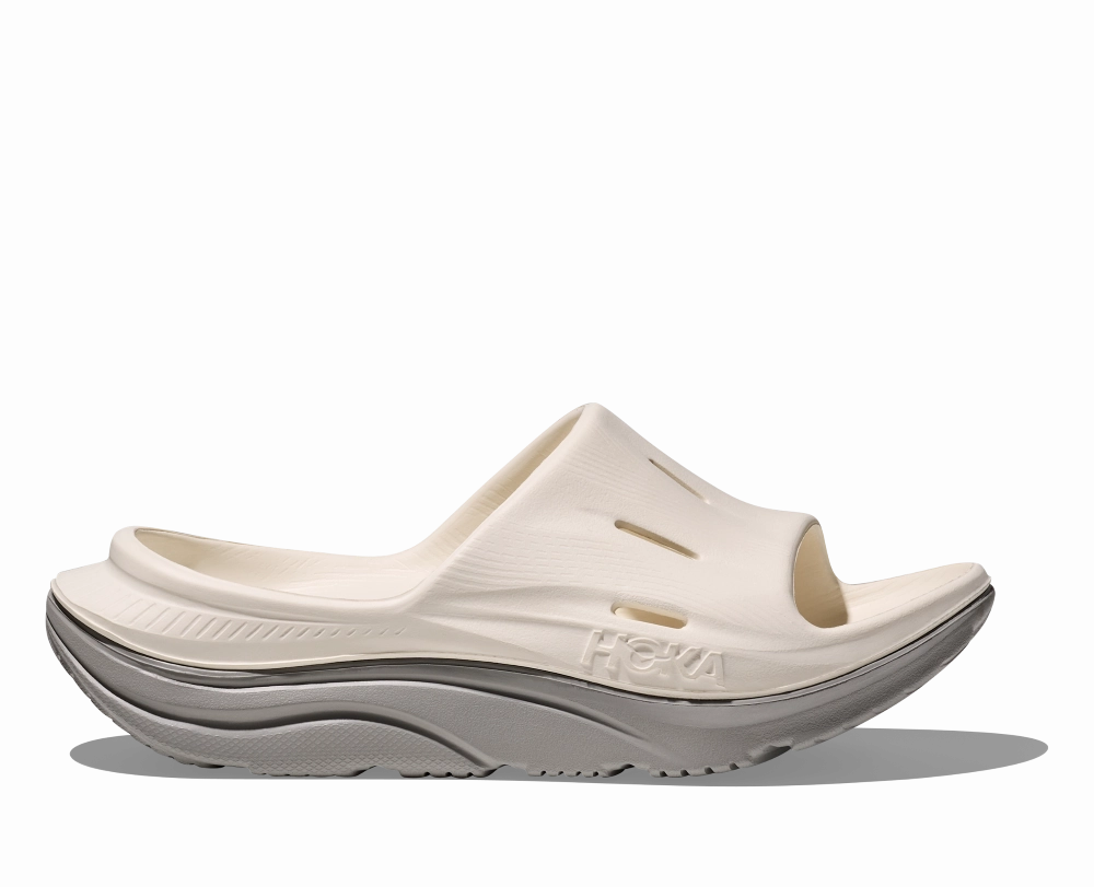 Stores That Have Shoes Hoka' Men's Ora Recovery Slide 3 - Alabaster / Stardust