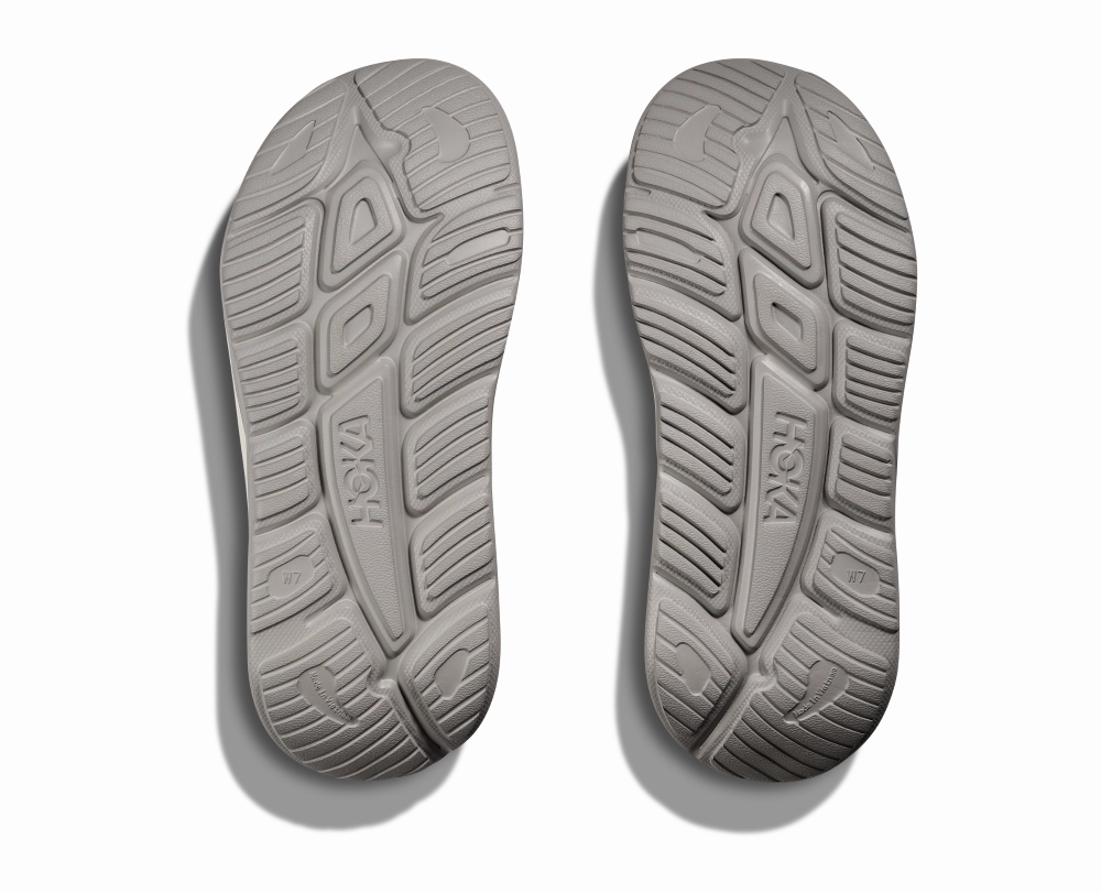 Size 5 Hoka' Men's Ora Recovery Slide 3 - Alabaster / Stardust