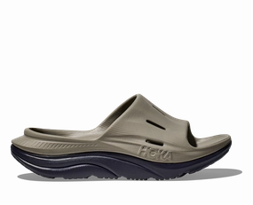 Walking Reviews Hoka' Men's Ora Recovery Slide 3 - Varsity Navy / Farro