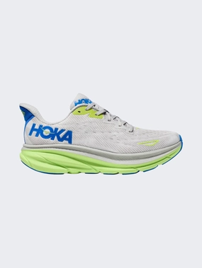 Hoka Clifton 9 Men Running Shoes Stardust/Cobalt Wide Toe Shoes