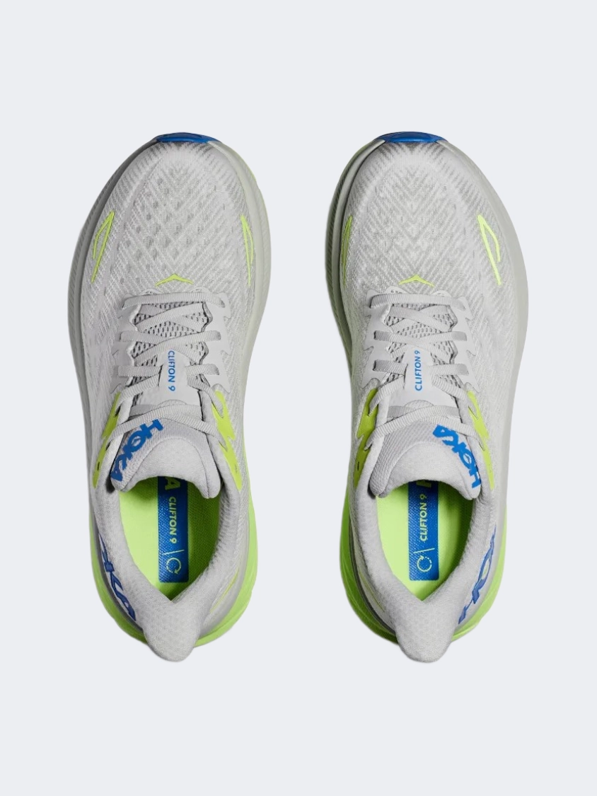 Hoka Clifton 9 Men Running Shoes Stardust/Cobalt Highest Rated