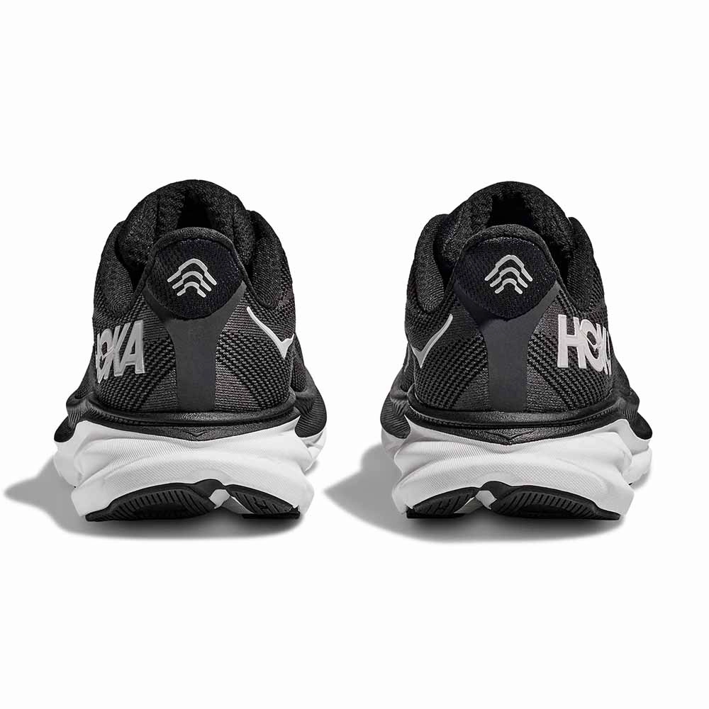 Dress Hoka Clifton 9 Running Shoes - Black/White
