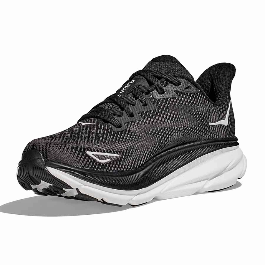 Hoka Clifton 9 Running Shoes - Black/White Most Breathable