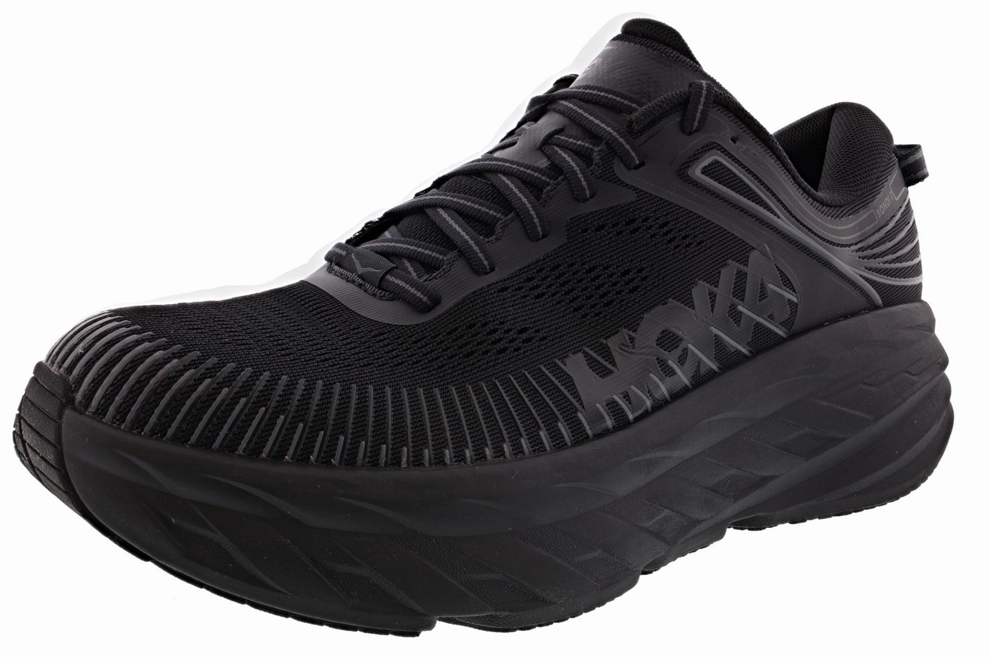 Hoka Men's Ultra Marathon Cushioned Running Shoes Bondi 7 Slim Shoes