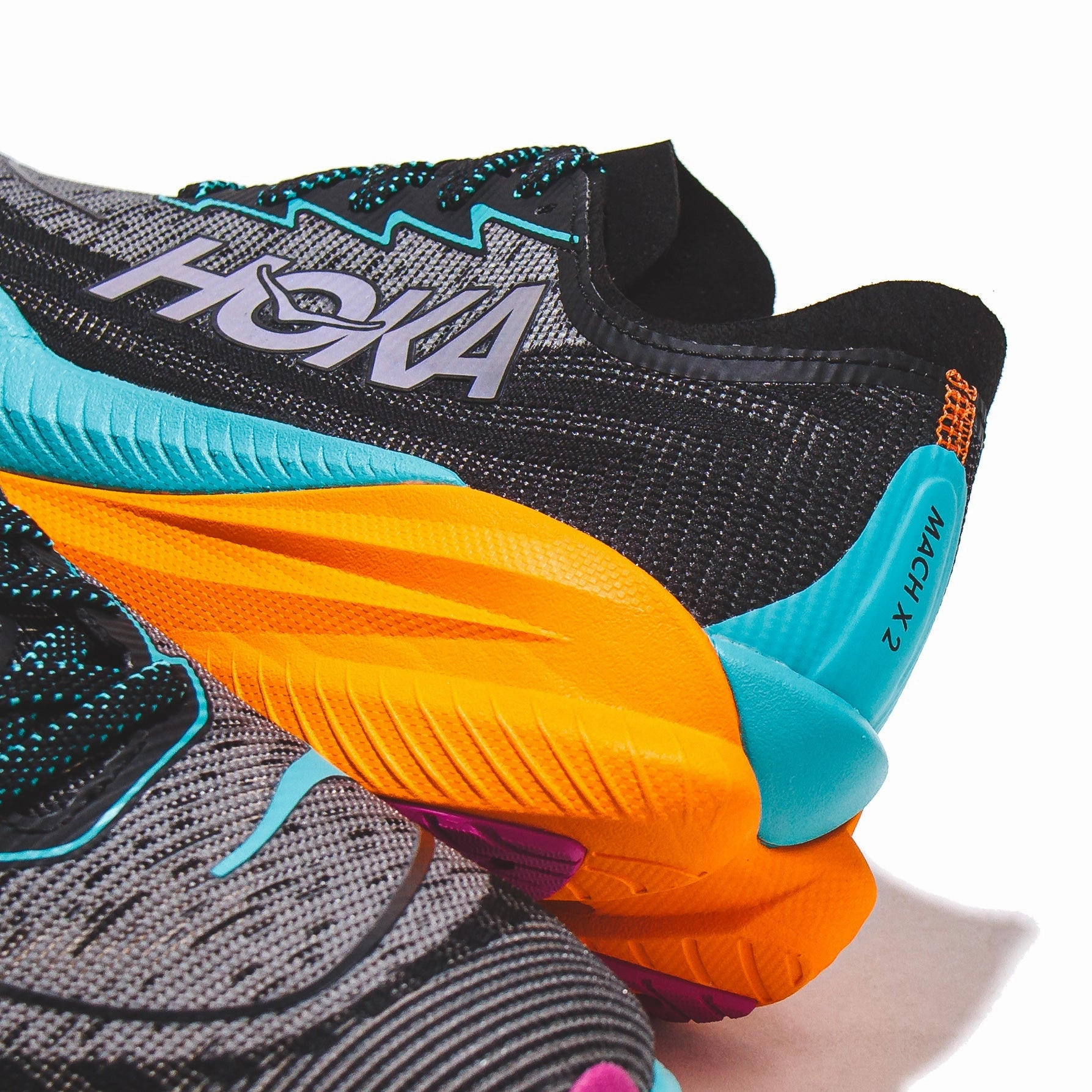 Hoka One One Men Mach X 2 Black Aqua 1155119-BCQ Sports Direct Shoes