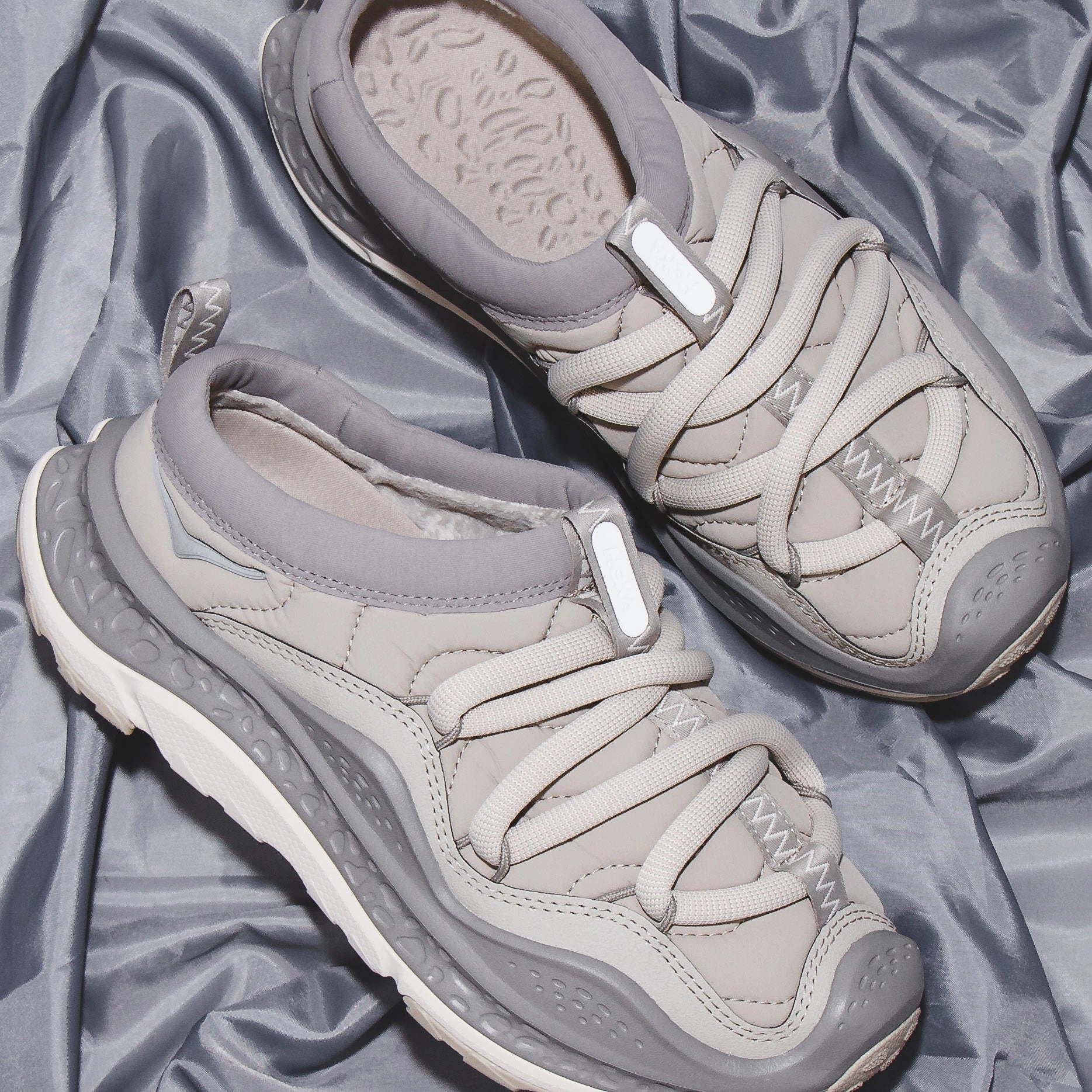 Hoka One One Men Ora Primo Farro Iron Ore 1141570-FRRR Shoes Left Side Hurts