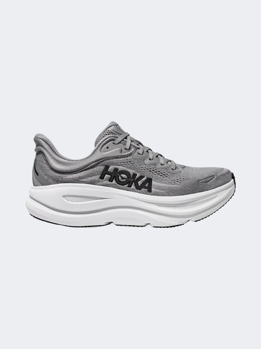 Hoka Bondi 9 Men Running Shoes Galactic Grey/Stellar Shoes Ginza