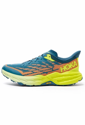 Portland Or Hoka Speedgoat 5 Men's Trail Shoes - Blue Coral / Evening Primrose