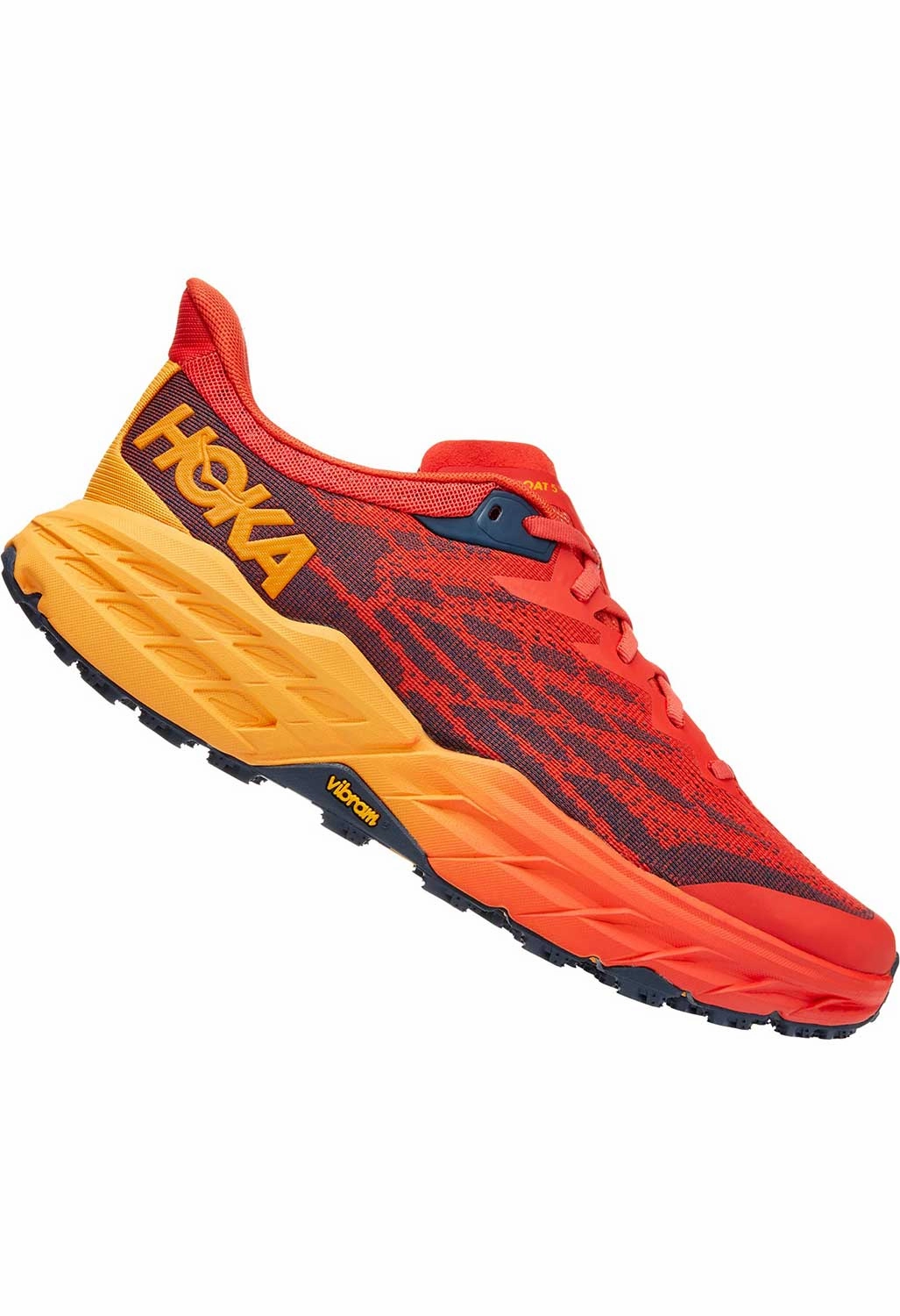 Heel Drop Hoka Speedgoat 5 Men's Trail Shoes - Fiesta/Radiant Yellow
