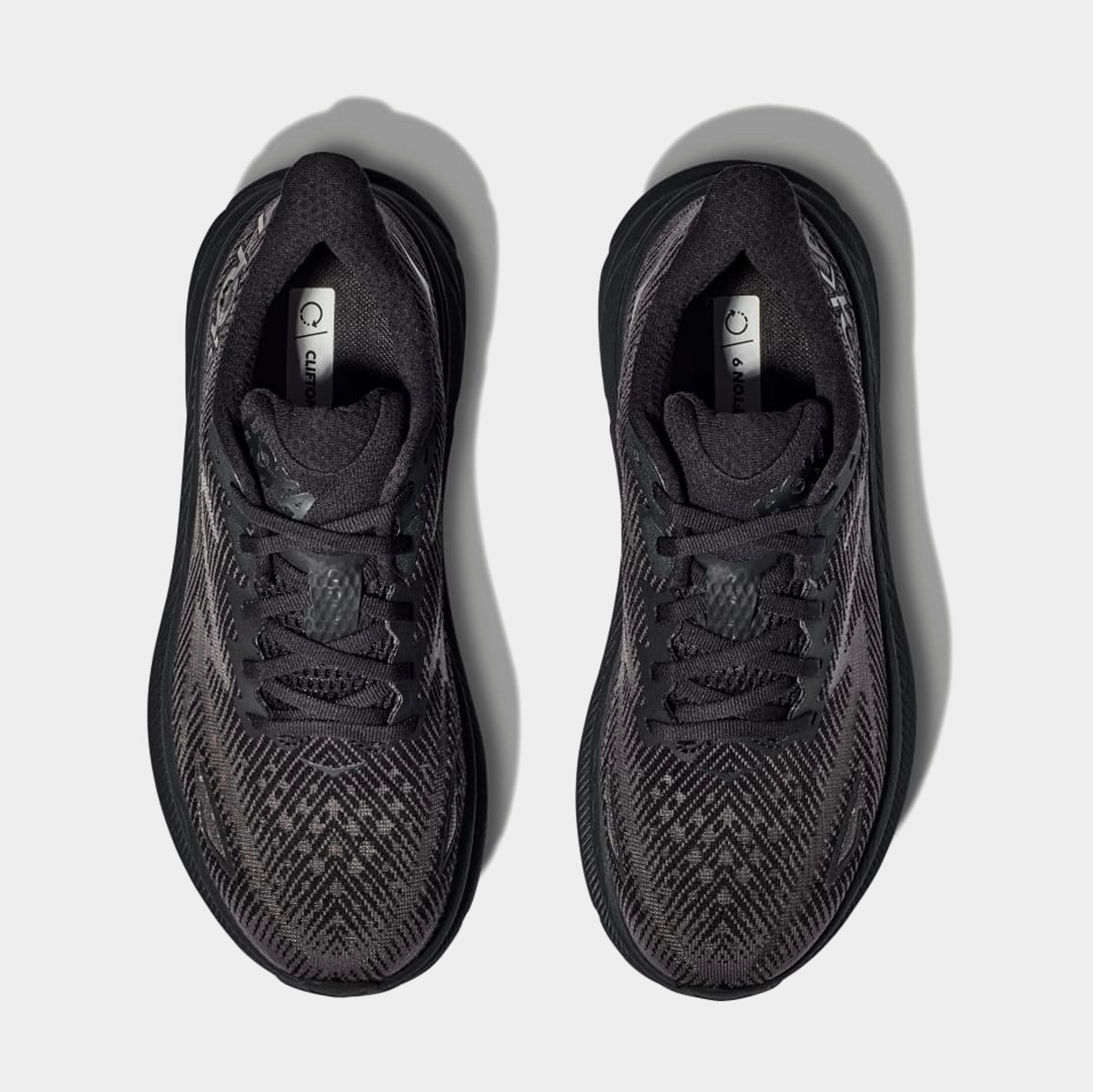 Clifton 9 Mens Running Shoes (Black) Best For Ankle Support