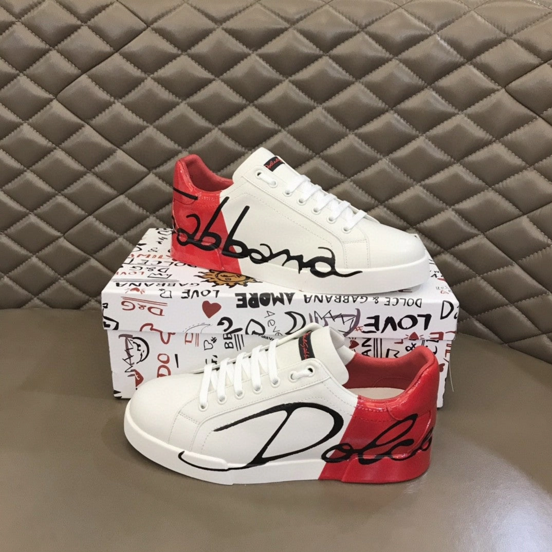 Valentino Garavani Sneakers DG Portofino Sneakers White/Red For Men DG Shoes