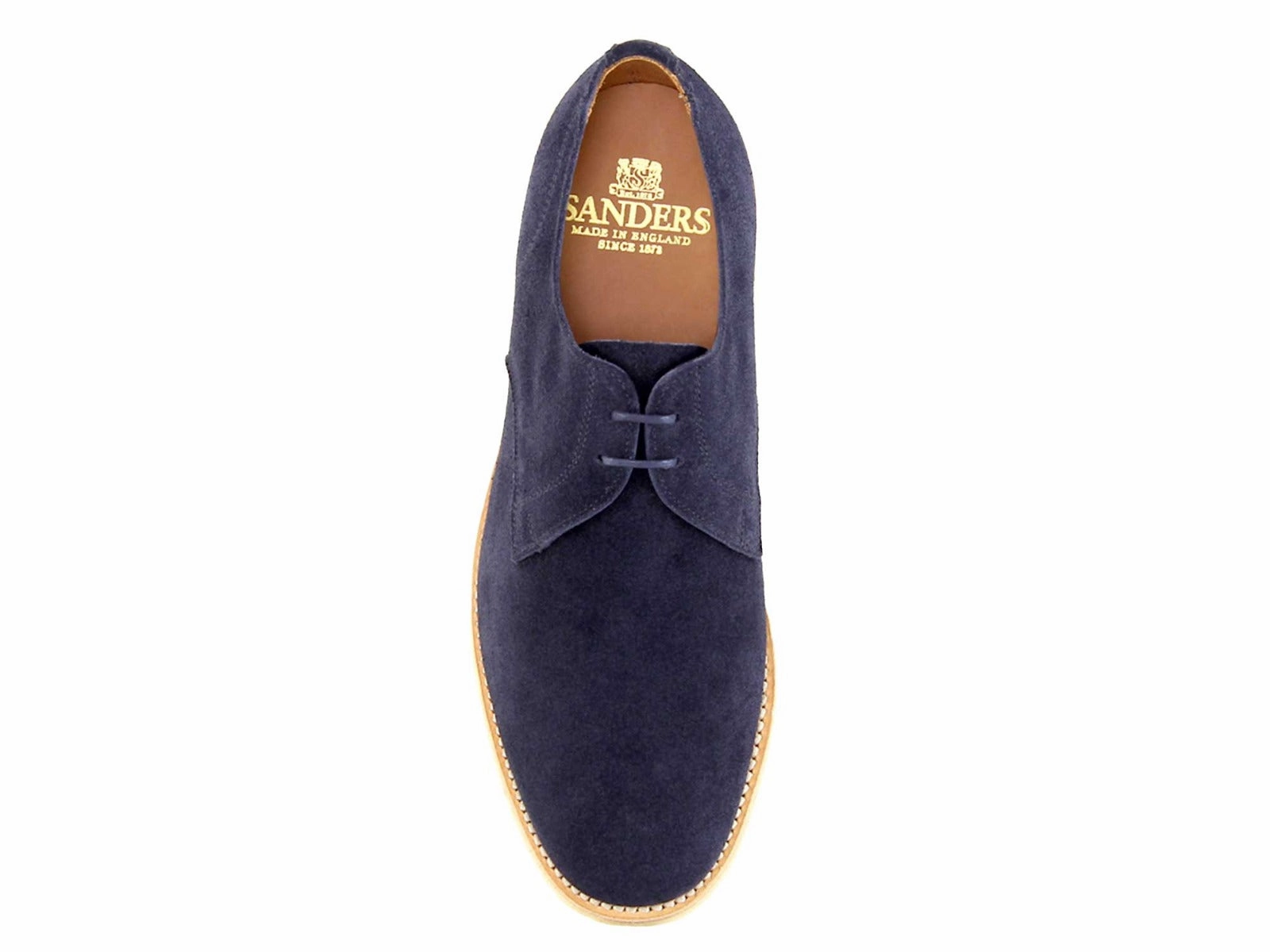 JACOB Mens Unlined Navy Suede Gibson Shoe with Crepe Sole Waterproof Pull On Work Boots