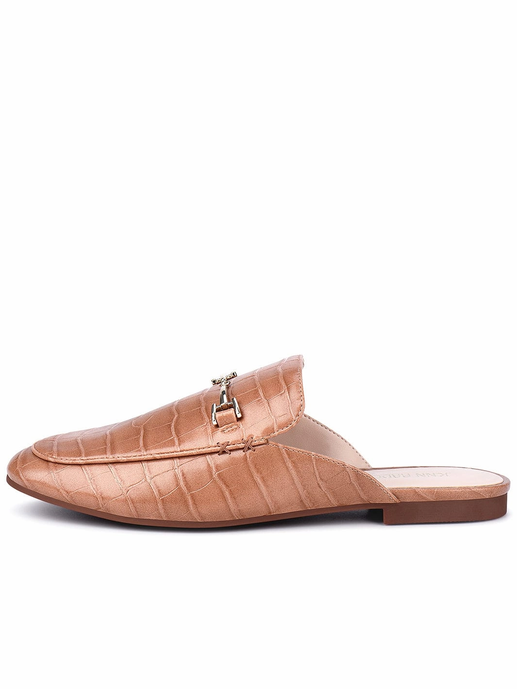 JENN ARDOR Women Smooth Artificial Leather Flat Mules Slippers With Rubber Sole