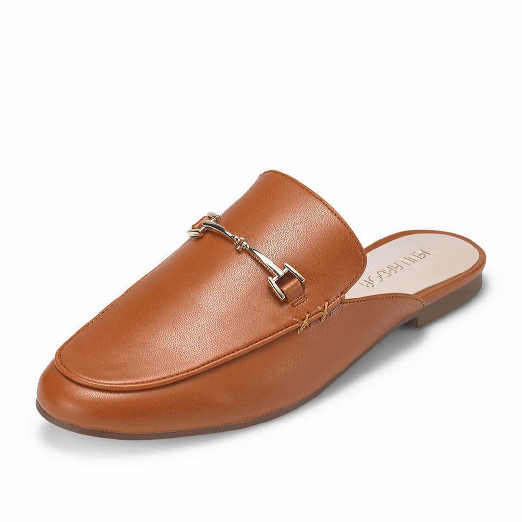 Sherpa Slides JENN ARDOR Women Smooth Artificial Leather Flat Mules