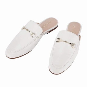 JENN ARDOR Women Smooth Artificial Leather Flat Mules Slippers Open Now