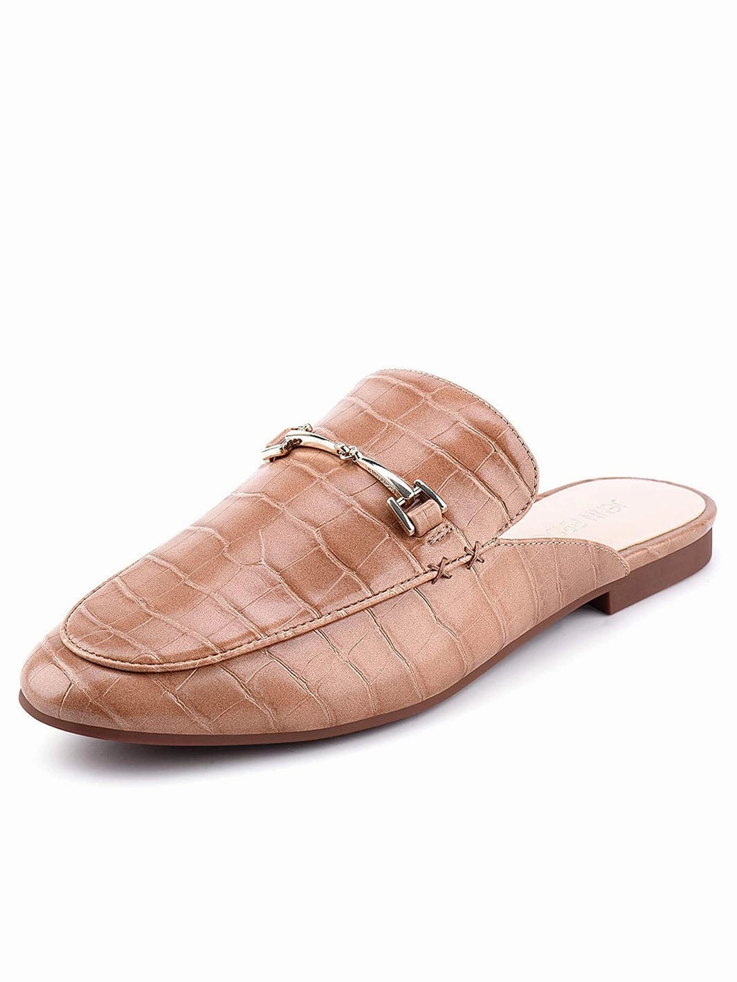 Indoor Slippers For Winter JENN ARDOR Women Smooth Artificial Leather Flat Mules