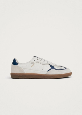 Flat Shoes For Sale Tb.490 Rife Grain White Navy Leather Sneakers