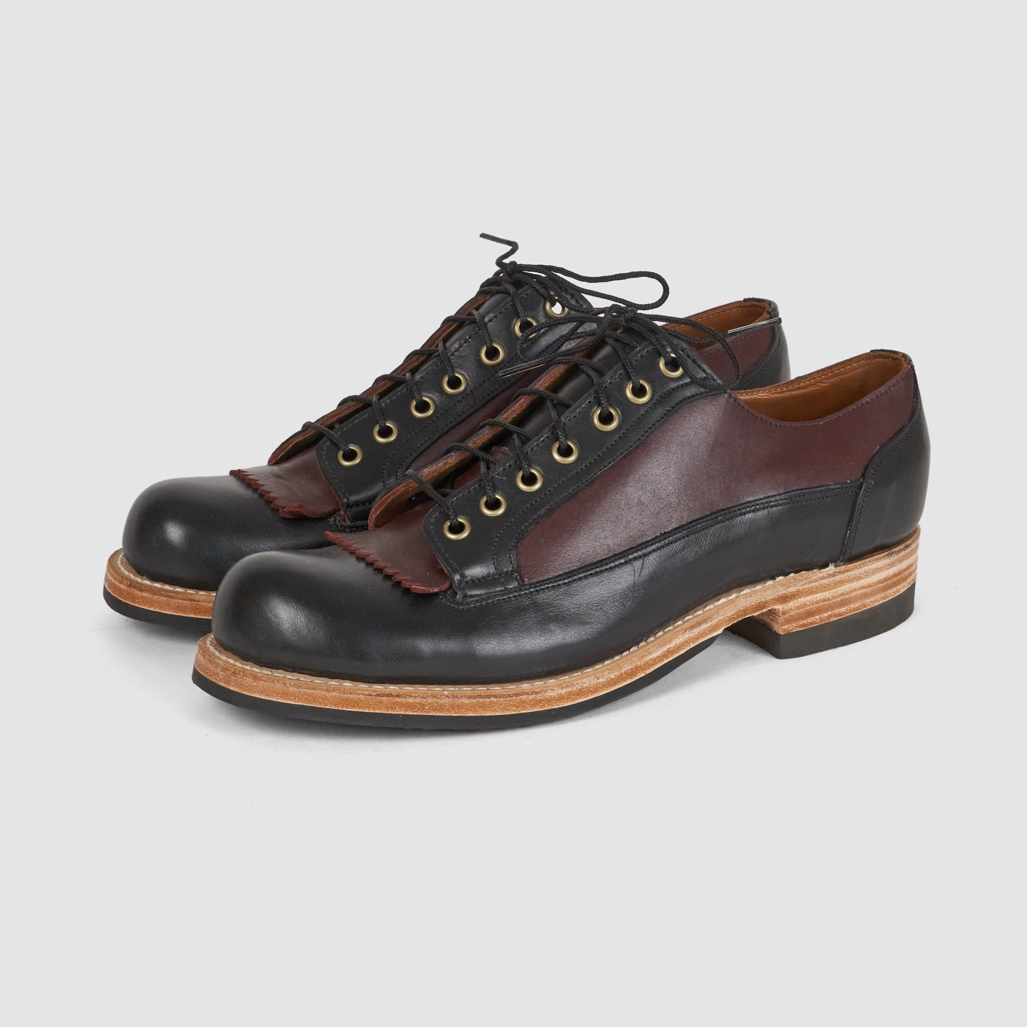 Square Toe Steel Toe Julian Boots Two-Tone Classic Blucher