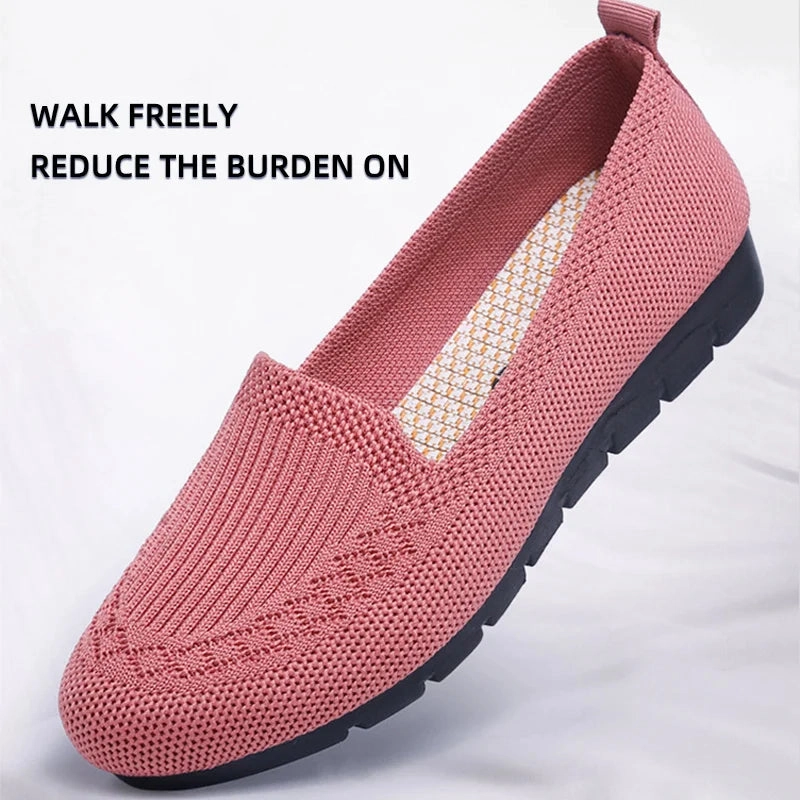 New Mesh Breathable Sneakers | Women's Slip-On Casual Shoes | Lightweight Fabric Loafers Sneakers Ted