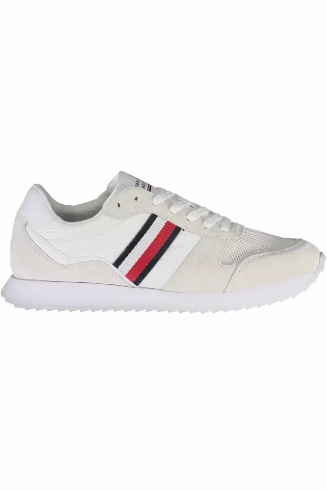 Tommy Hilfiger Eco-Conscious White Sneakers With Logo Accent Dog Sneakers
