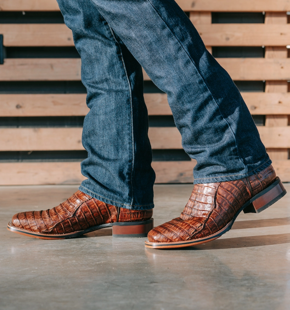 Ballerina Boots Heels Kingsly Dan Post Men's Kingsly Square Toe Boot BRASS (DS)