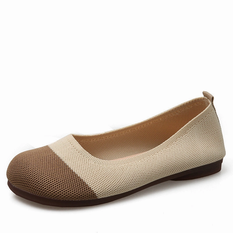 Knitted Flat-bottomed Breathable Shoes Dress Shoes For Flat Wide Feet