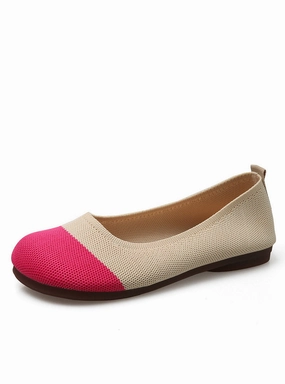 Flat Shoes With Formal Dress Knitted Flat-bottomed Breathable Shoes