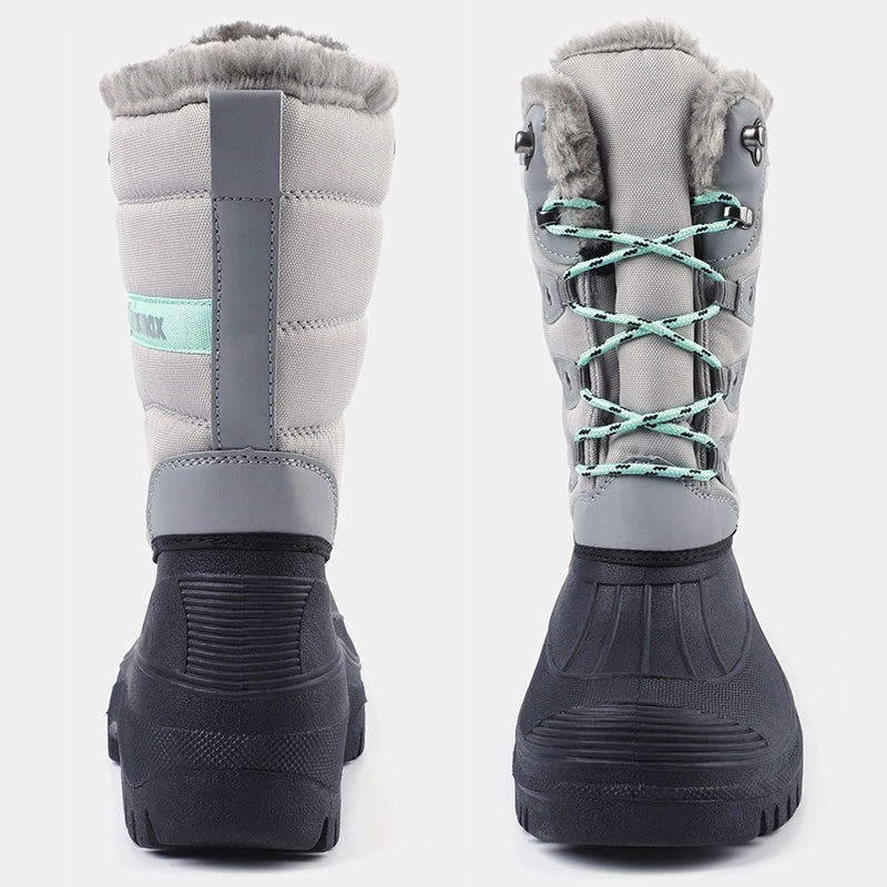 Hiking Shoes Top Brands Knixmax Women's Snow Boots Lite Grey Waterproof Sole Fur Lined Winter Boots(Upgraded Version)