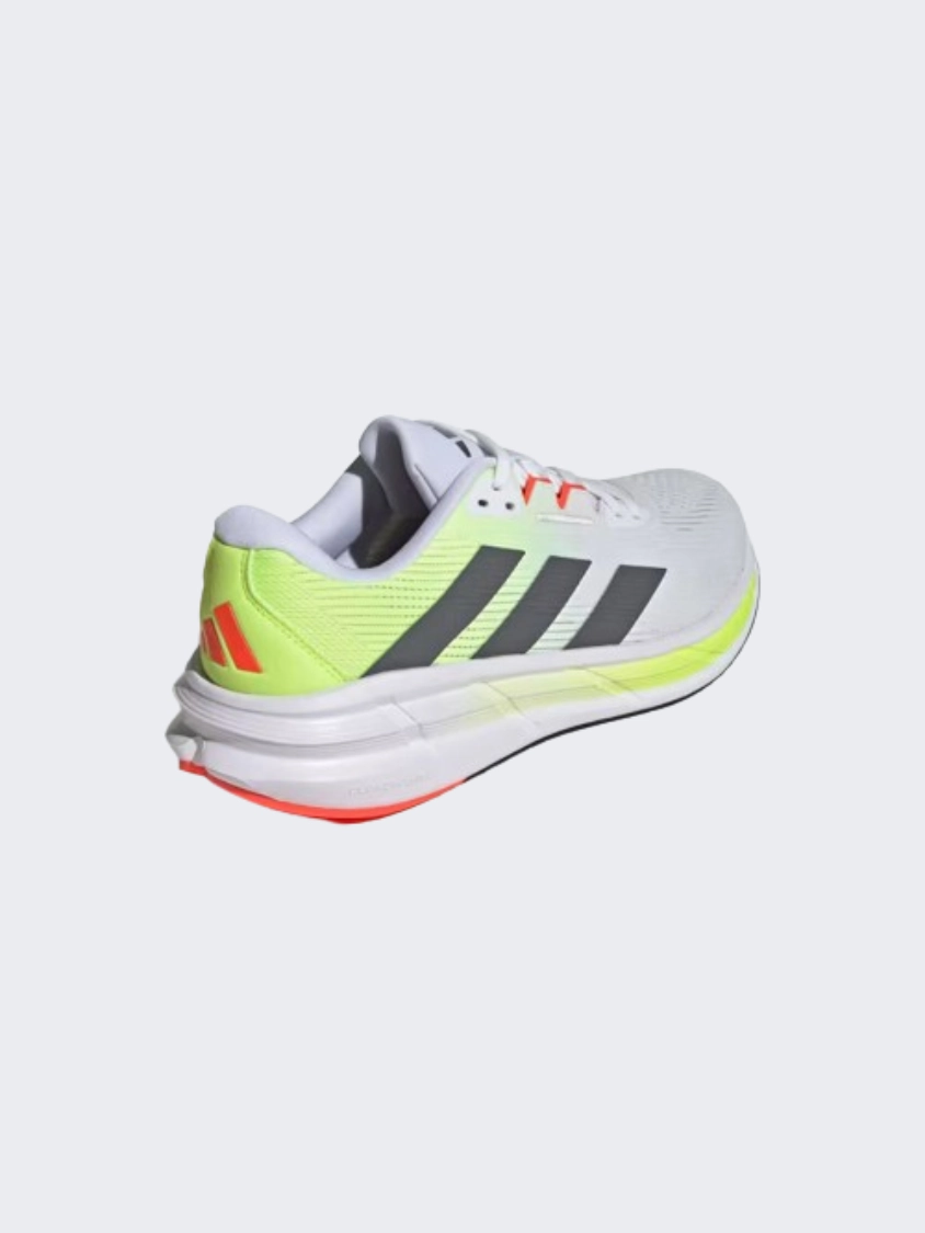 Adidas Questar 3 Men Running Shoes White/Grey/Lemon Best Adidas Trail Running Shoes
