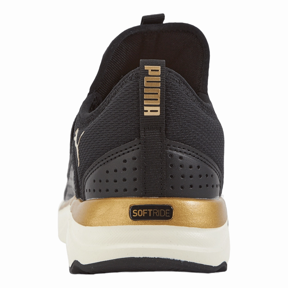 Softride Sophia Slip-on Wn S Puma Black-puma Gold-warm Whit Machine Washable Sneakers