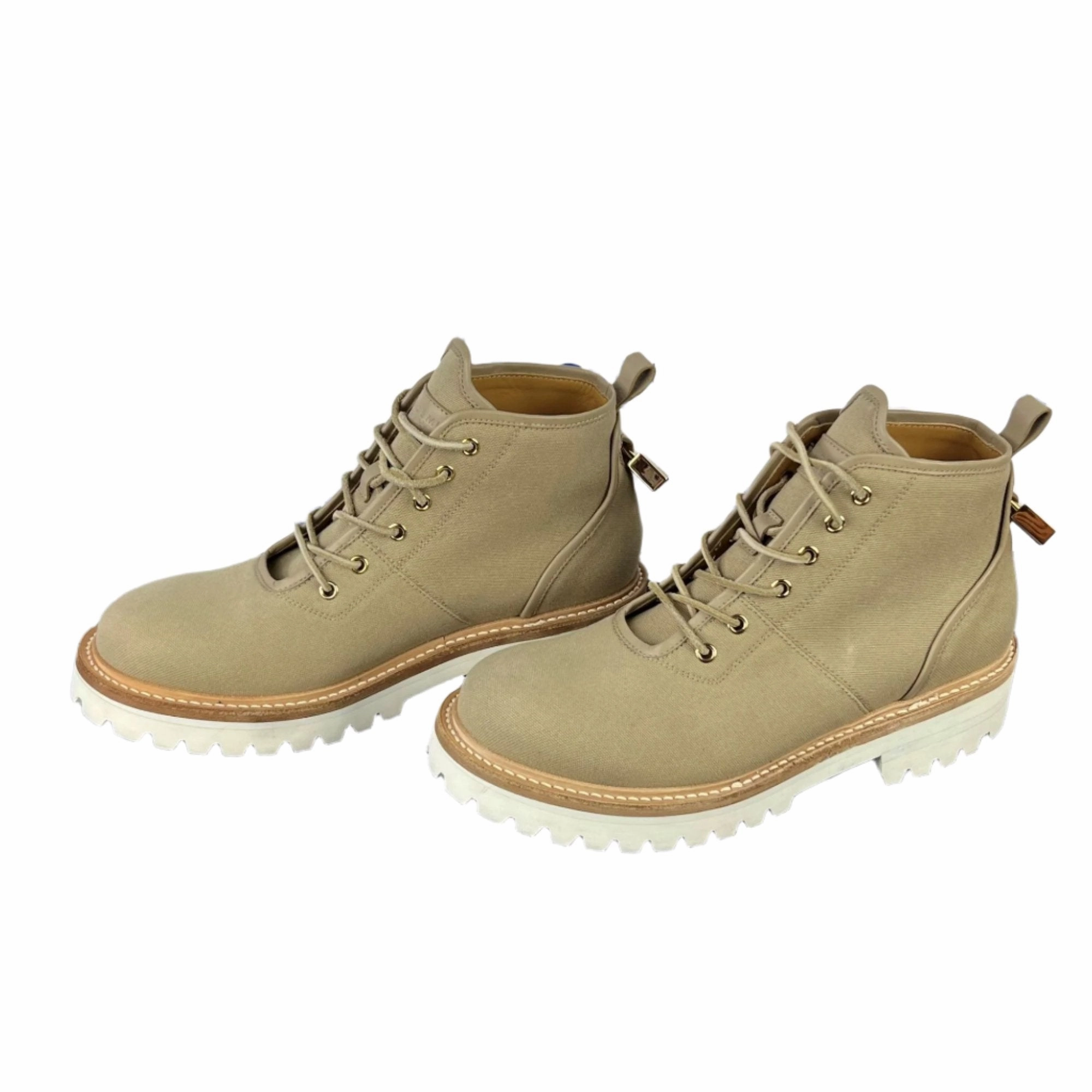 Buscemi Mens Lotta Boot Tortora Canvas Boots SAMPLE Insulated Steel Toe Boots
