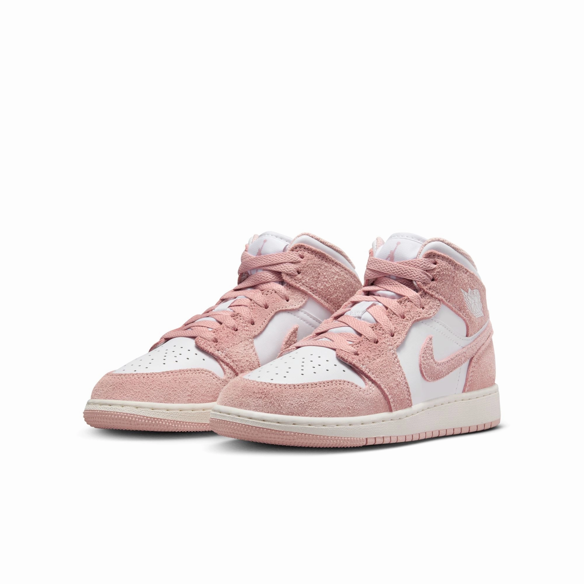 KIDS AIR JORDAN 1 MID SE GS (PINK SUEDE) Asics Tiger Gel Mai Shoes