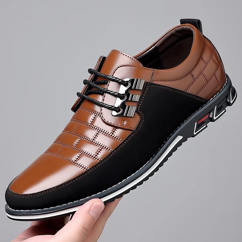 Limited Time Offer 49% OFFMen's Plus Size Genuine Leather Shoes Best Running Shoes For Flat Feet And Underpronation