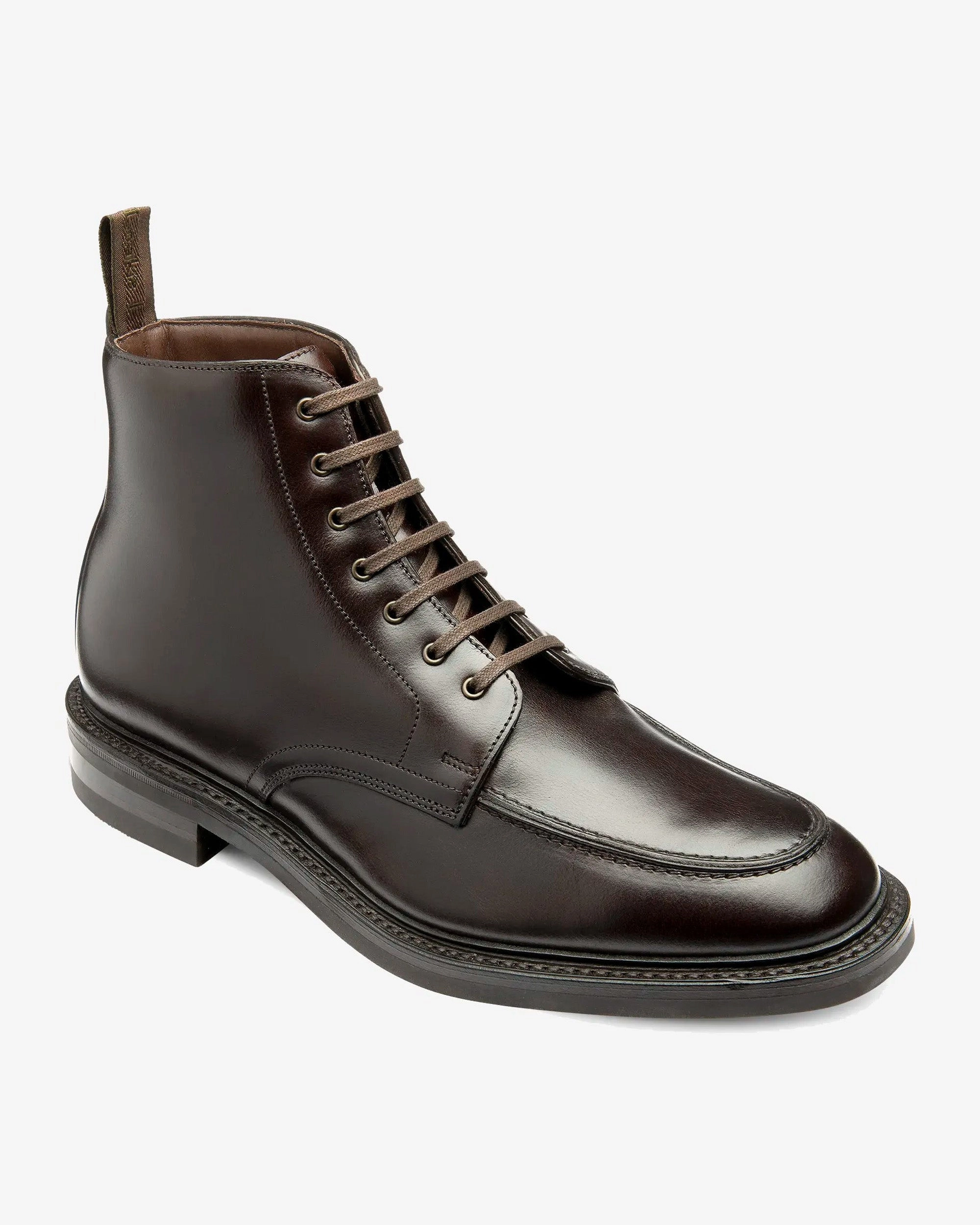 Loake 1880 Country Gisbourne Boots - Dark Brown Waxy Good Combat Boots