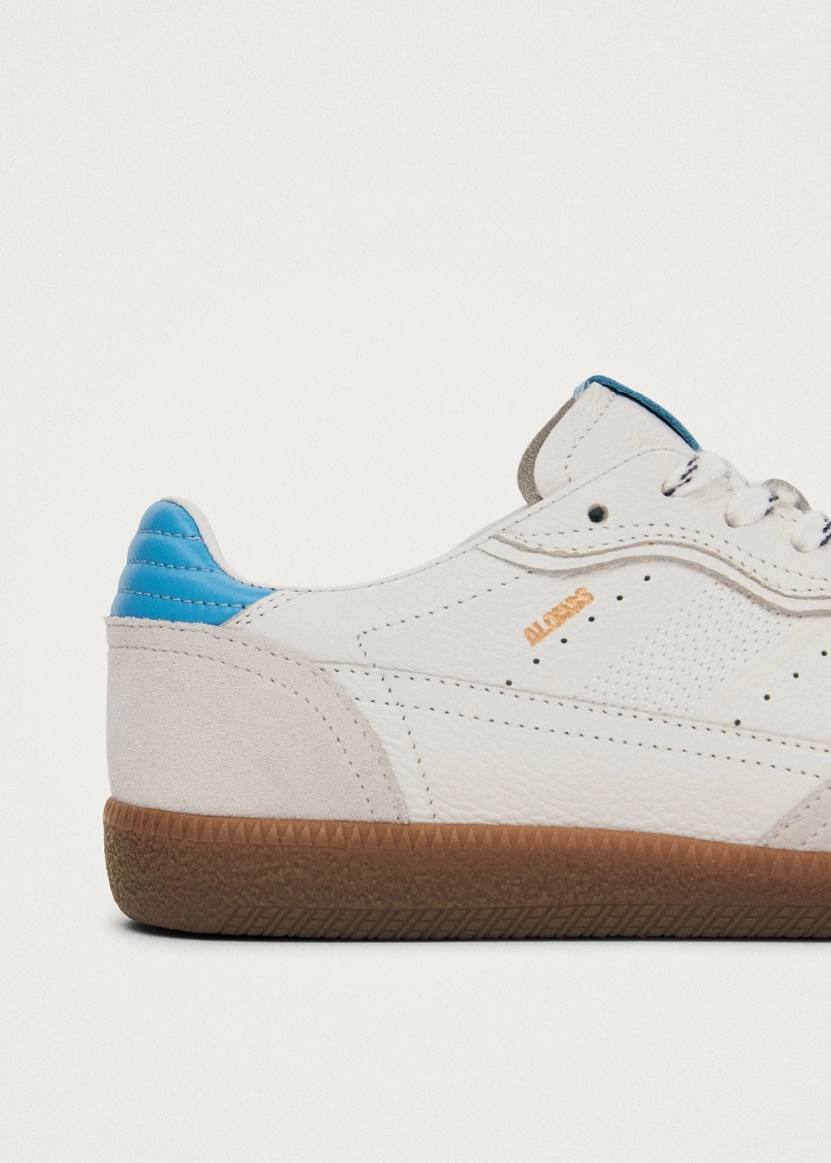 Tb.490 Rife Grain White Cornflower Blue Leather Sneakers Witch Shoes Flats