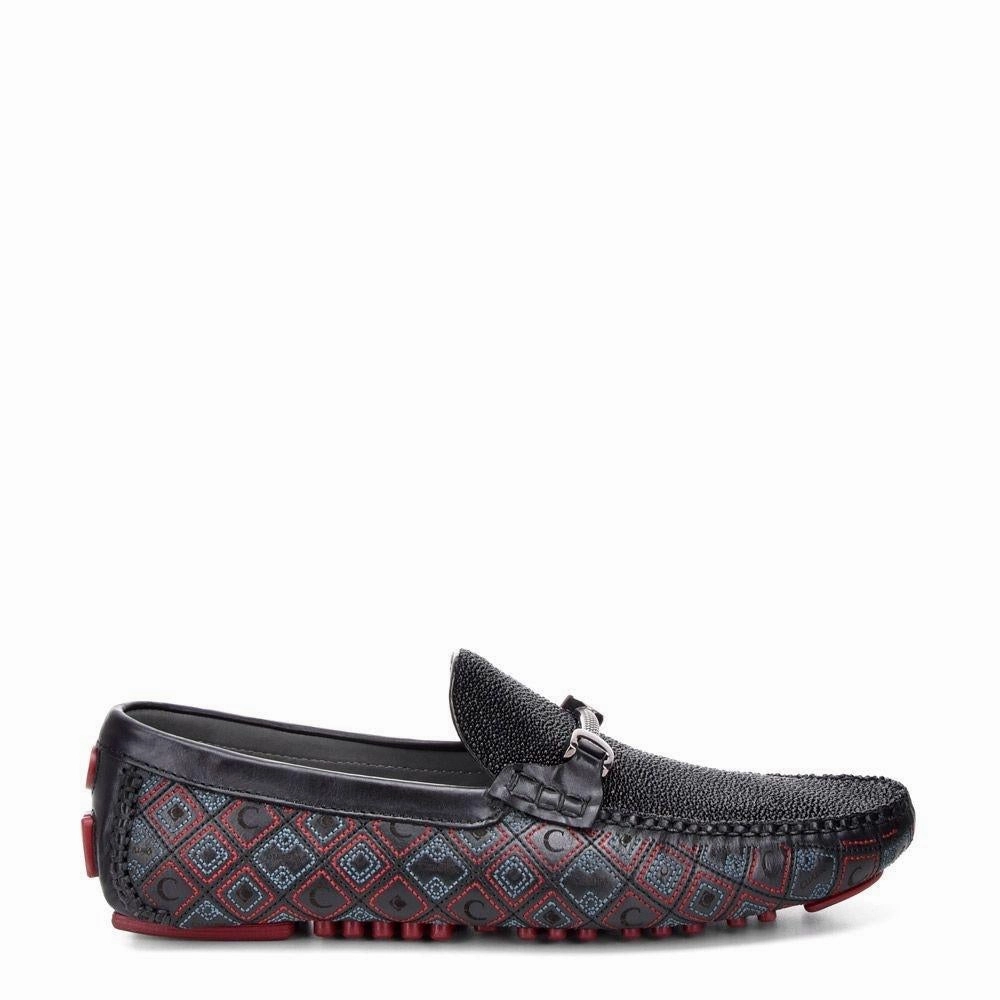 35VMTTS - Cuadra black casual fashion stingray leather bit driving moccasins for men Oxford Shoes Casual Wear
