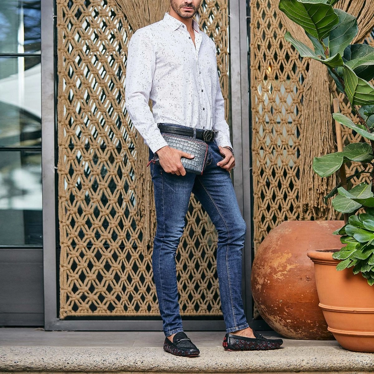 Casual Macy's Shoes Sale 35VMTTS - Cuadra black casual fashion stingray leather bit driving moccasins for men